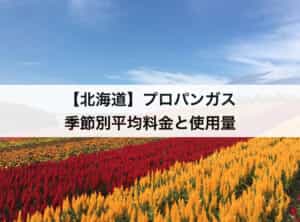 【北海道】プロパンガス(LPガス)の季節別平均料金と平均使用量