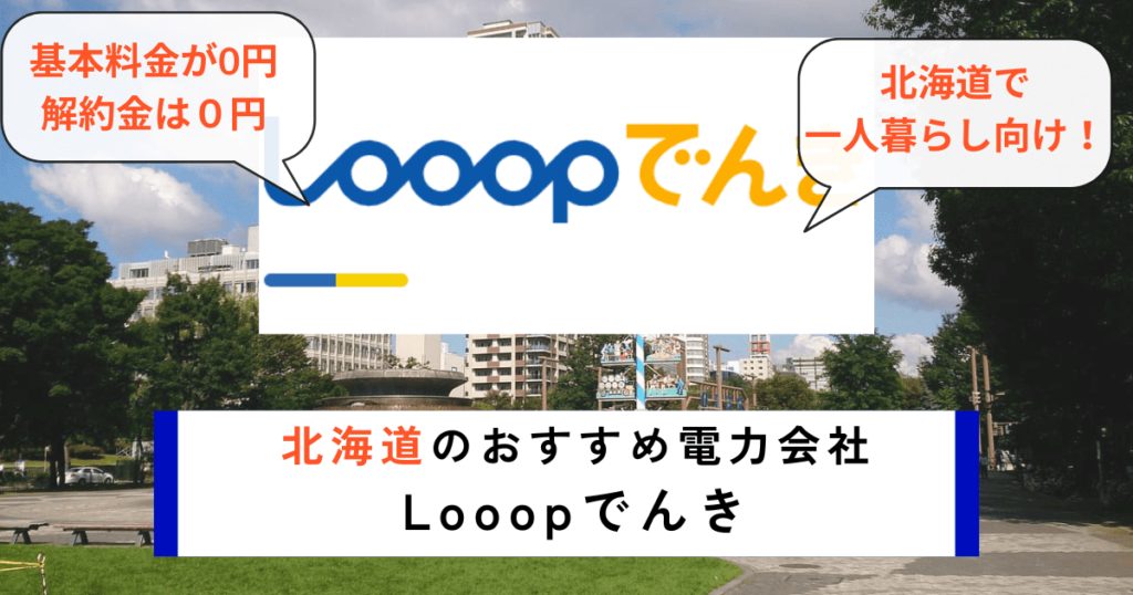 北海道のおすすめ電力会社にLooopでんき