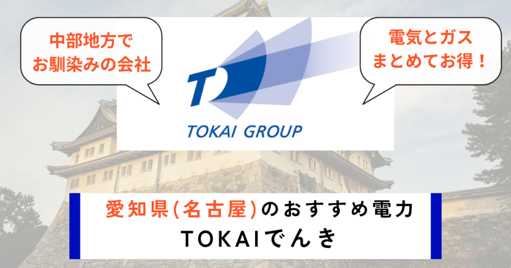 愛知_名古屋のおすすめの電力会社にTOKAIでんき