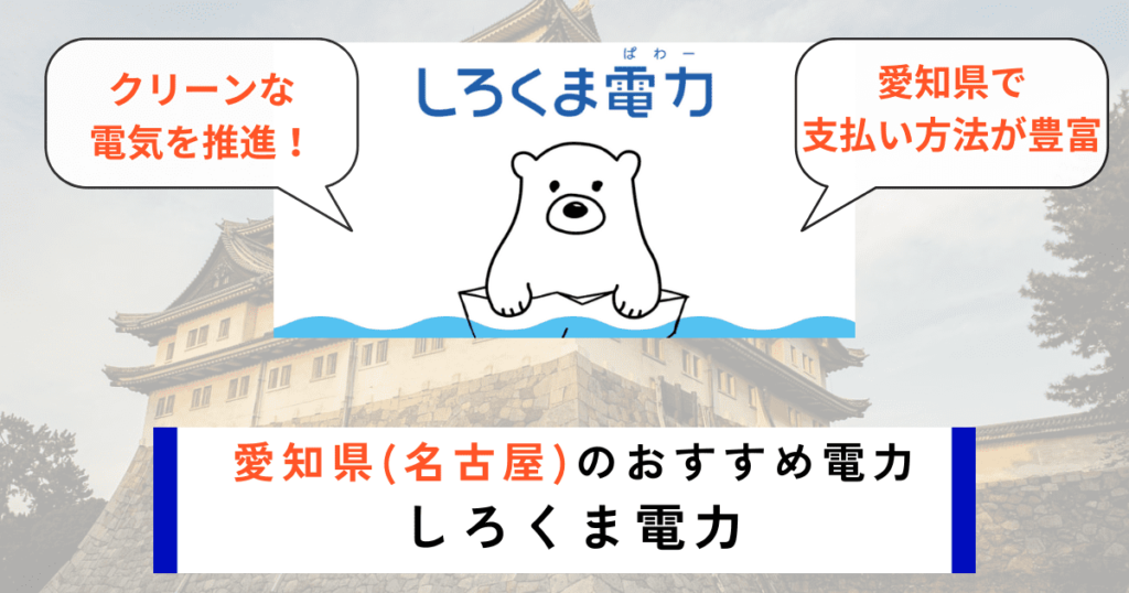 愛知_名古屋のおすすめの電力会社にしろくま電力