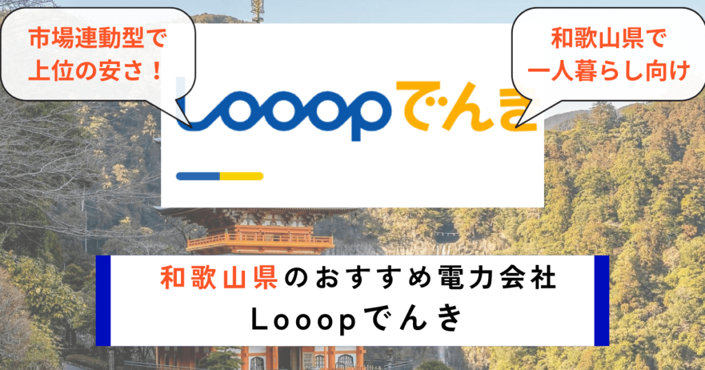 和歌山県でおすすめの電力会社にLooopでんき