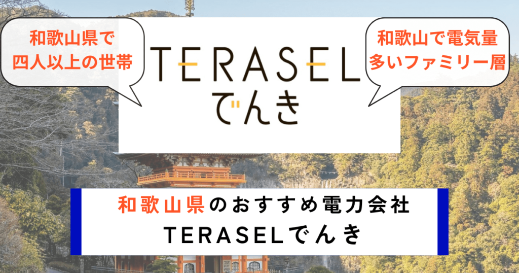 和歌山県でおすすめの電力会社にTERASELでんき