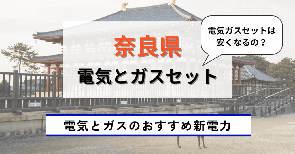 奈良県の電気とガスセットのおすすめ