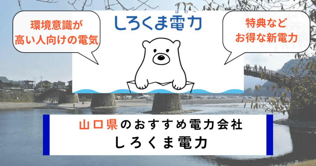 山口県のおすすめの電力会社にしろくま電力