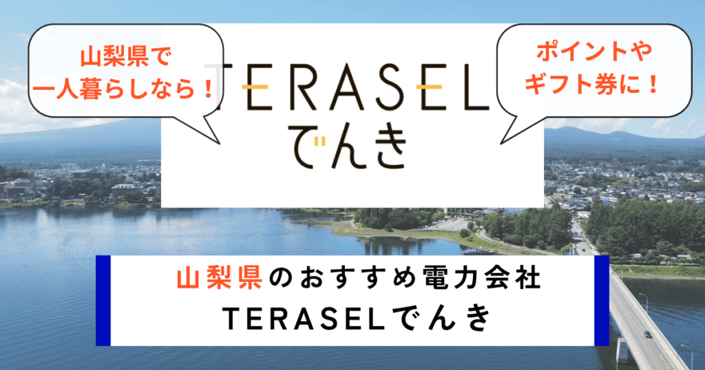 山梨県のおすすめの電力会社にTERASELでんき