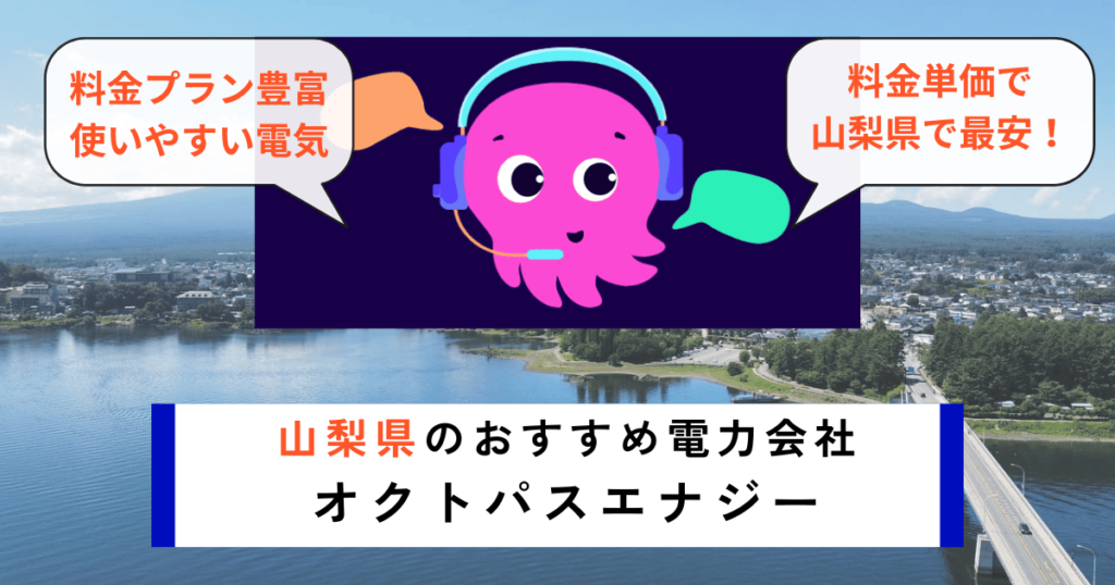 山梨県のおすすめの電力会社にオクトパスエナジー