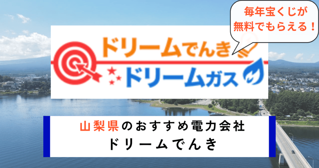 山梨県のおすすめの電力会社にドリームでんき