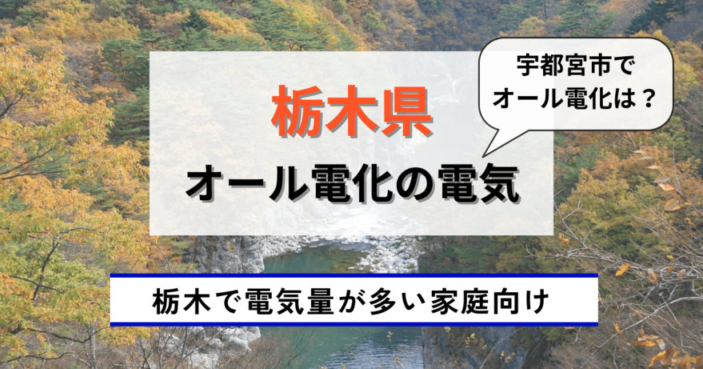 栃木県のおすすめのオール電化の電力会社