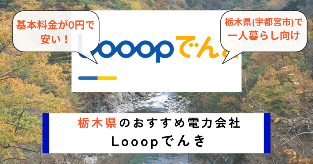 栃木県のおすすめの電力会社にLooopでんき