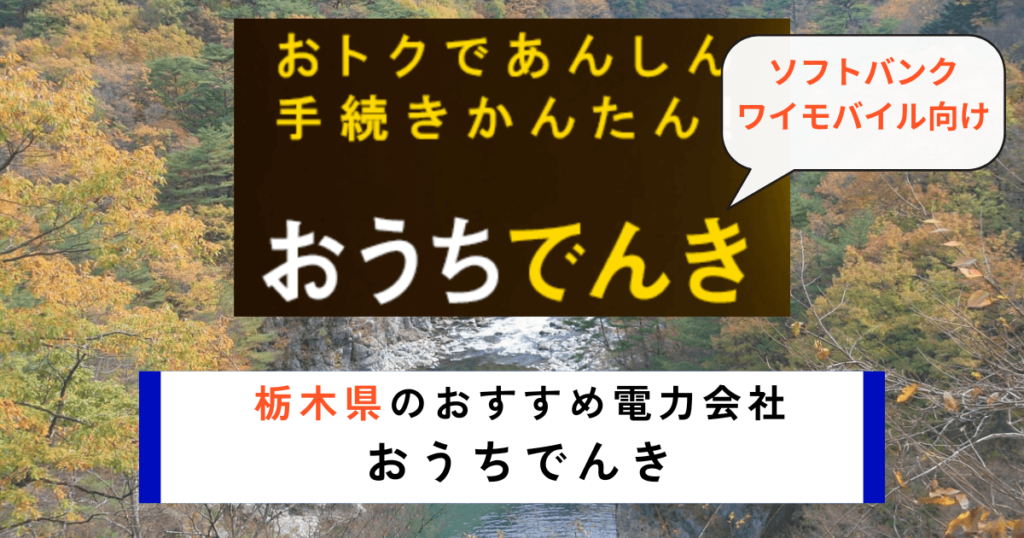 栃木県のおすすめの電力会社におうちでんき