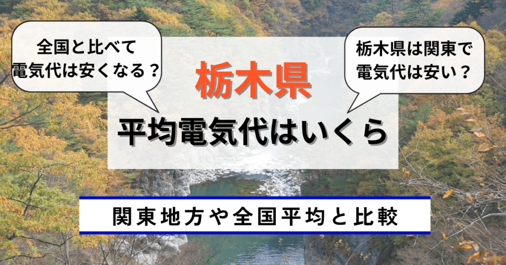 栃木県の平均電気代