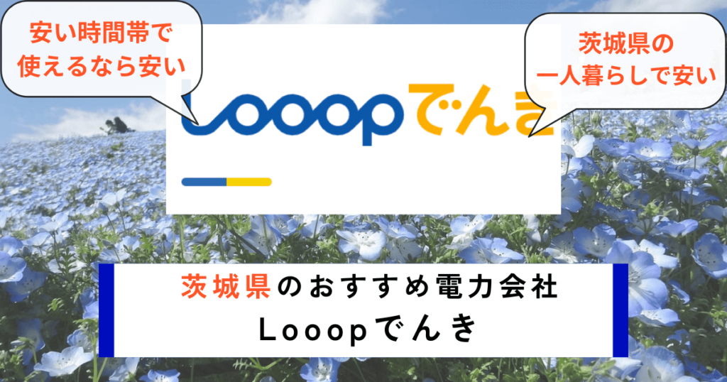 茨城県でおすすめの電力会社にLooopでんき