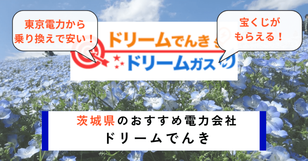 茨城県でおすすめの電力会社にドリームでんき