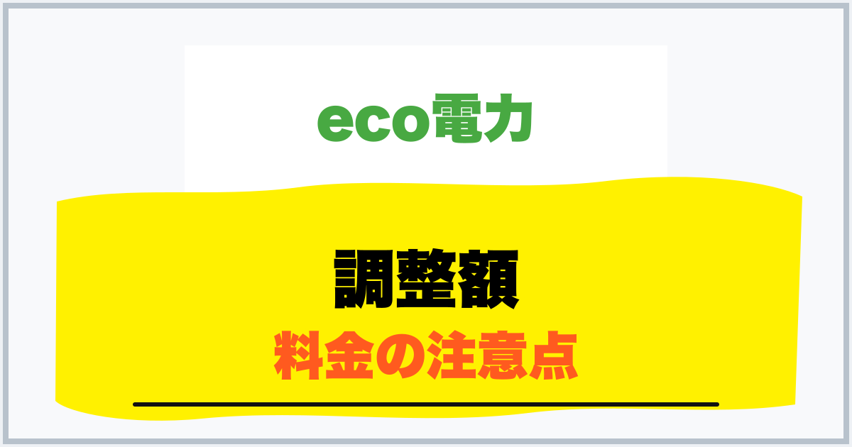 調整額 料金の注意点