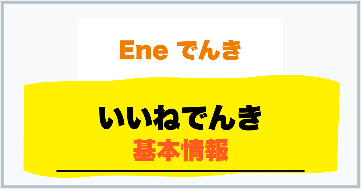 いいねでんき 基本情報
