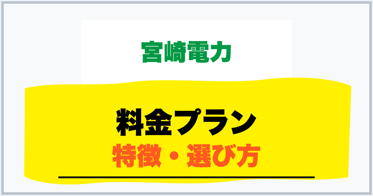 料金プラン 特徴・選び方