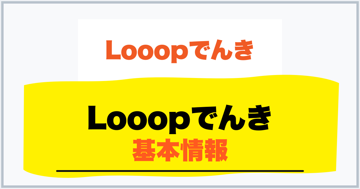 Looopでんき 基本情報