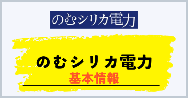 のむシリカ電力の基本情報