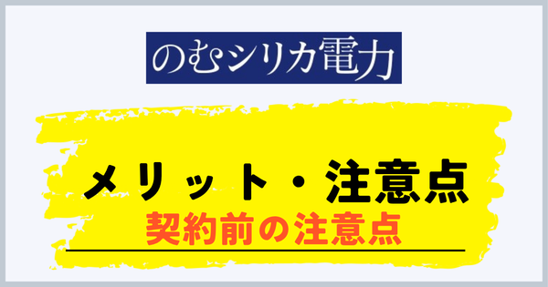 のむシリカ電力のメリットと注意点