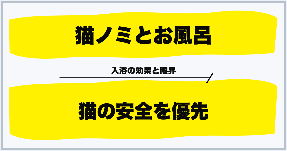 猫ノミとお風呂 猫の安全を優先