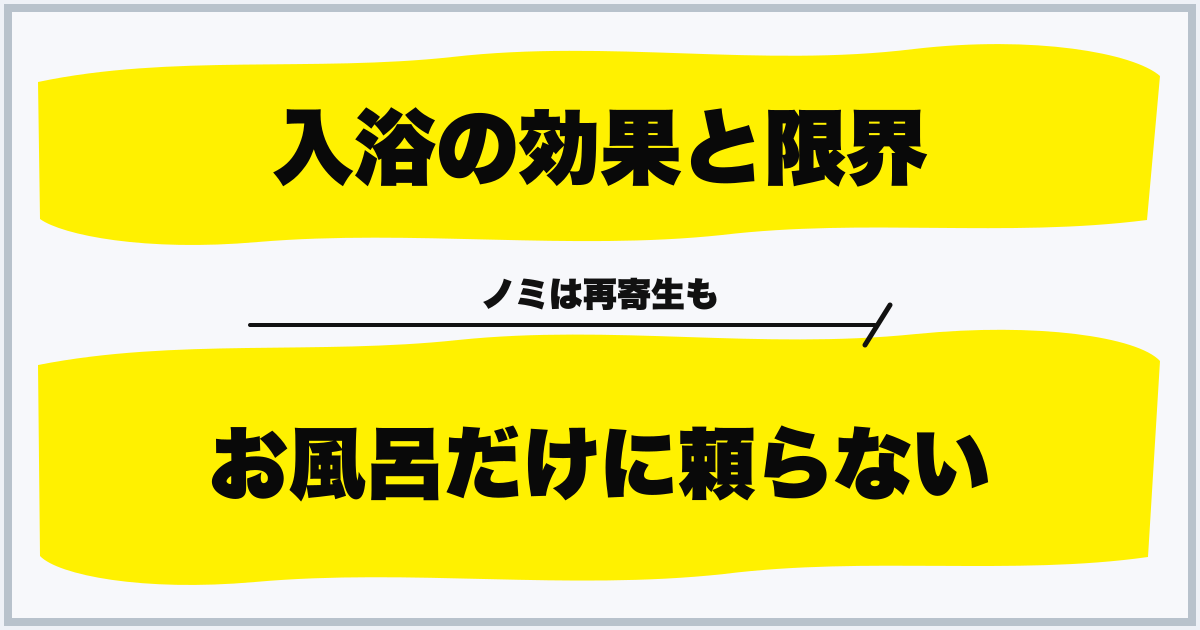 入浴の効果と限界 お風呂だけに頼らない