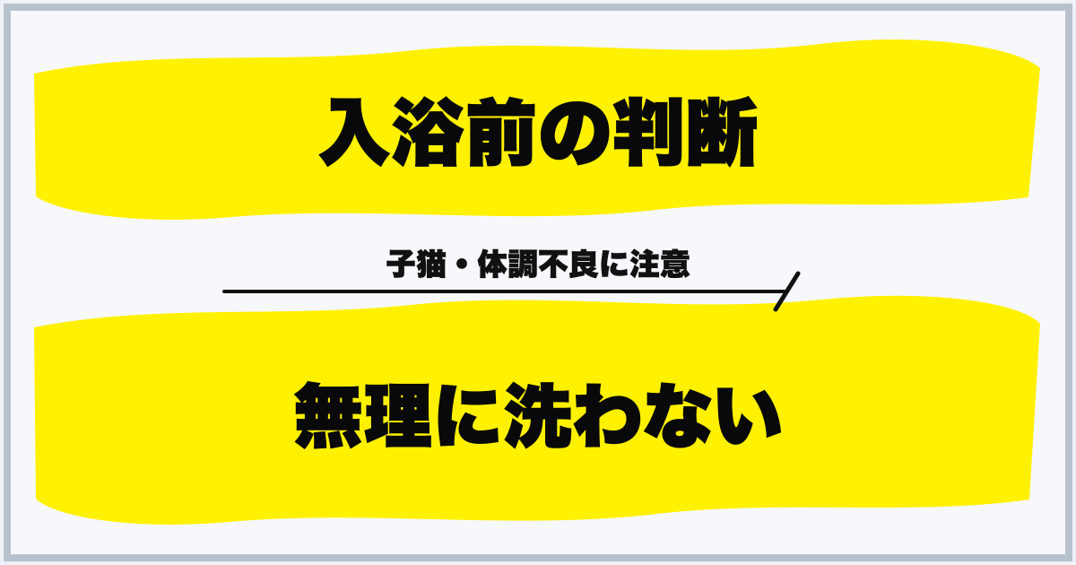 入浴前の判断 無理に洗わない